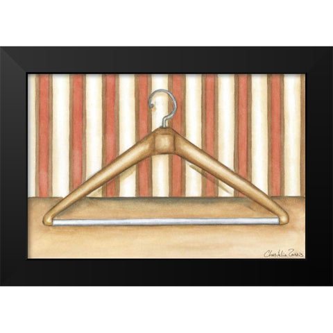 Acme Ultra Clothes Hanger Black Modern Wood Framed Art Print by Zarris, Chariklia