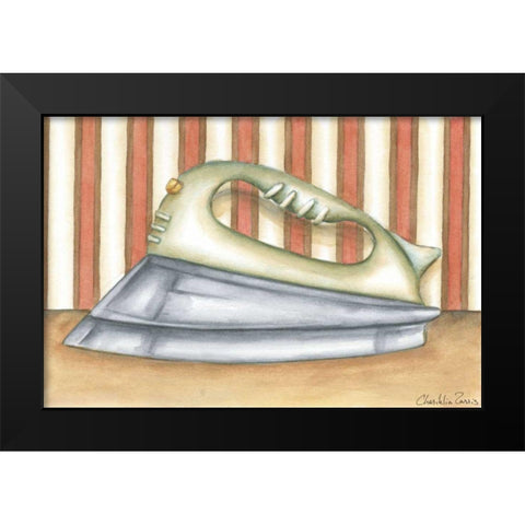 Acme Delux Iron Black Modern Wood Framed Art Print by Zarris, Chariklia