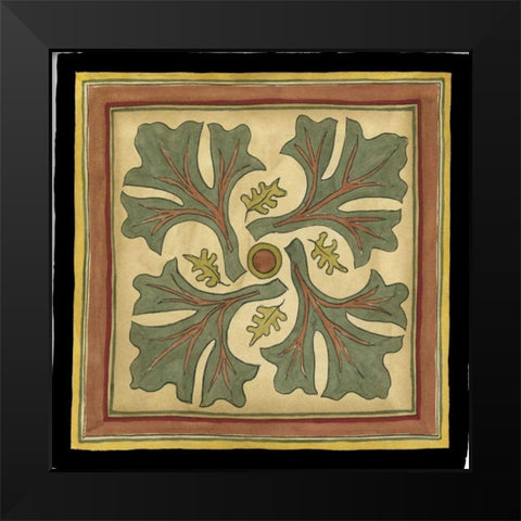 Arts and Crafts Leaves II Black Modern Wood Framed Art Print by Goldberger, Jennifer