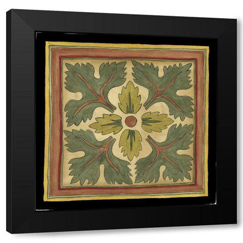 Arts and Crafts Leaves III Black Modern Wood Framed Art Print with Double Matting by Goldberger, Jennifer