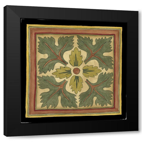 Arts and Crafts Leaves III Black Modern Wood Framed Art Print by Goldberger, Jennifer