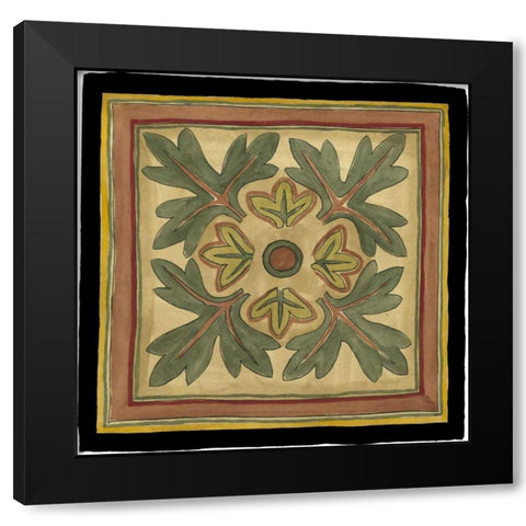 Arts and Crafts Leaves IV Black Modern Wood Framed Art Print with Double Matting by Goldberger, Jennifer