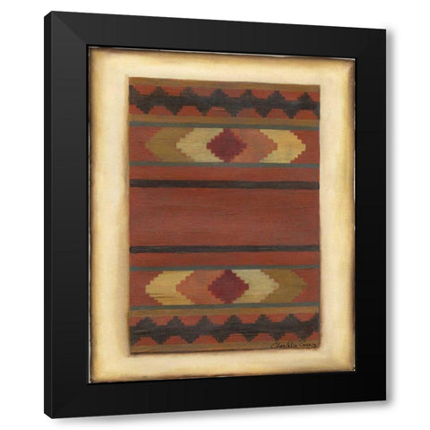 Rio Grande Weaving II Black Modern Wood Framed Art Print with Double Matting by Zarris, Chariklia