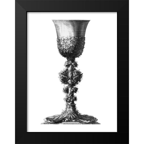 Black and White Goblet II Black Modern Wood Framed Art Print by Giardini, Giovanni