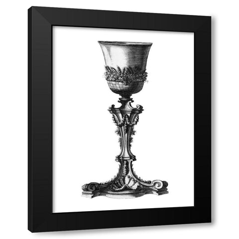 Black and White Goblet IV Black Modern Wood Framed Art Print by Giardini, Giovanni