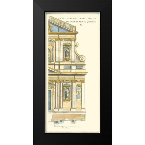 Classical Facade IV Black Modern Wood Framed Art Print by Unknown