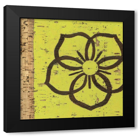 Key Lime Rosette I Black Modern Wood Framed Art Print with Double Matting by Zarris, Chariklia