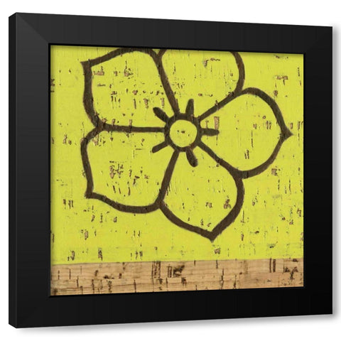 Key Lime Rosette IV Black Modern Wood Framed Art Print with Double Matting by Zarris, Chariklia