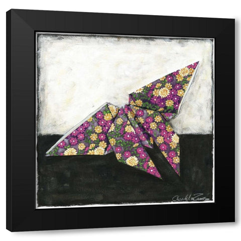 Butterfly Black Modern Wood Framed Art Print with Double Matting by Zarris, Chariklia