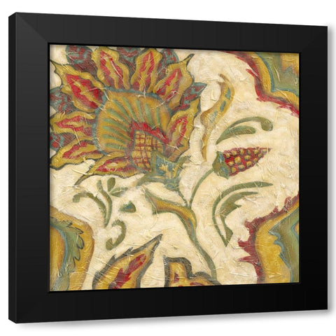 Paisley III Black Modern Wood Framed Art Print with Double Matting by Zarris, Chariklia