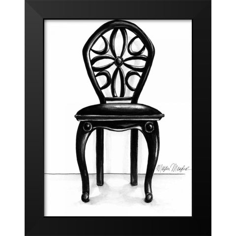 Designer Chair II Black Modern Wood Framed Art Print by Meagher, Megan