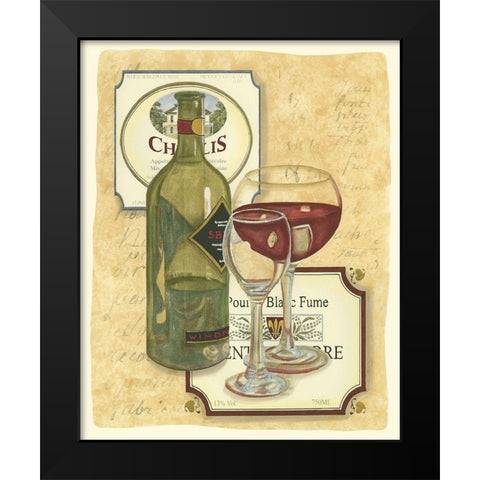 Small Wine Tasting I Black Modern Wood Framed Art Print by Vision Studio