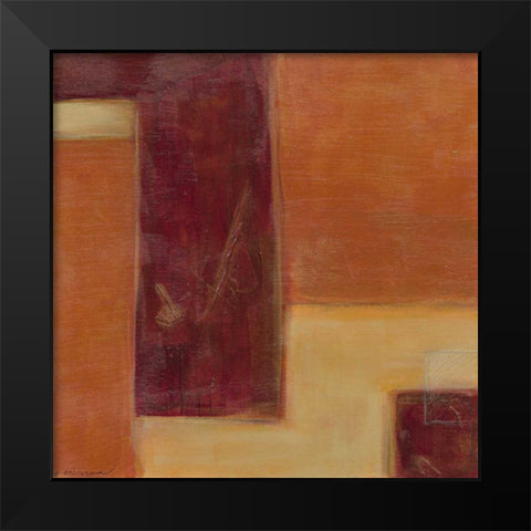Orange Two-Step I Black Modern Wood Framed Art Print by Vess, June Erica