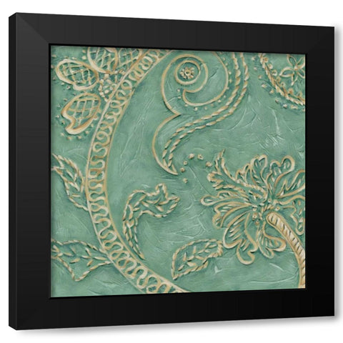 Printed Tiffany Lace I Black Modern Wood Framed Art Print with Double Matting by Zarris, Chariklia