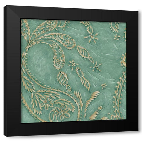 Printed Tiffany Lace II Black Modern Wood Framed Art Print with Double Matting by Zarris, Chariklia