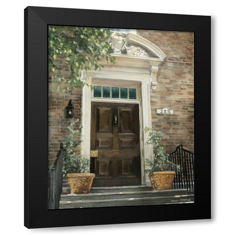 Custom Grove Avenue Black Modern Wood Framed Art Print with Double Matting by Meagher, Megan