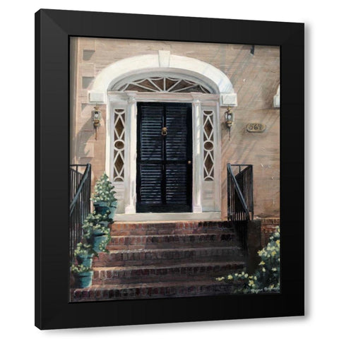 Custom Robinson Street Black Modern Wood Framed Art Print by Meagher, Megan