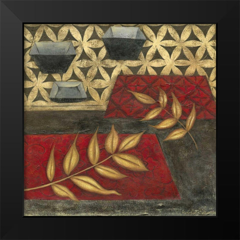 Lacquerware II Black Modern Wood Framed Art Print by Zarris, Chariklia