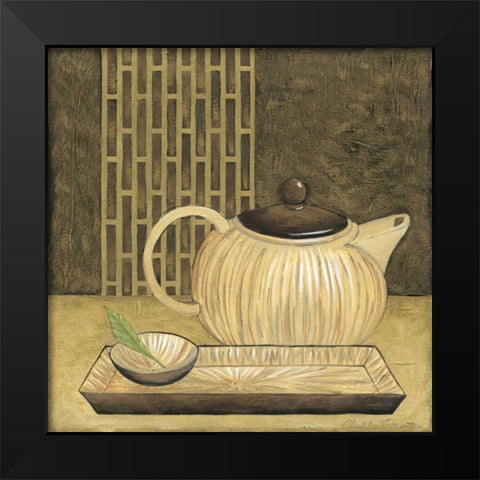 Bamboo Pot  Black Modern Wood Framed Art Print by Zarris, Chariklia