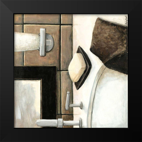 Modern Bath Elements I Black Modern Wood Framed Art Print by Meagher, Megan
