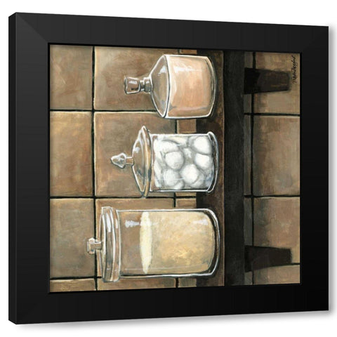 Modern Bath Elements II Black Modern Wood Framed Art Print by Meagher, Megan