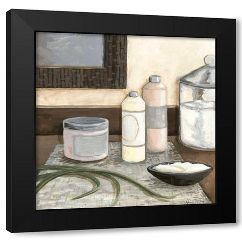Spa Retreat I Black Modern Wood Framed Art Print by Meagher, Megan
