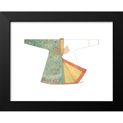 Asian Costume I Black Modern Wood Framed Art Print by Vision Studio