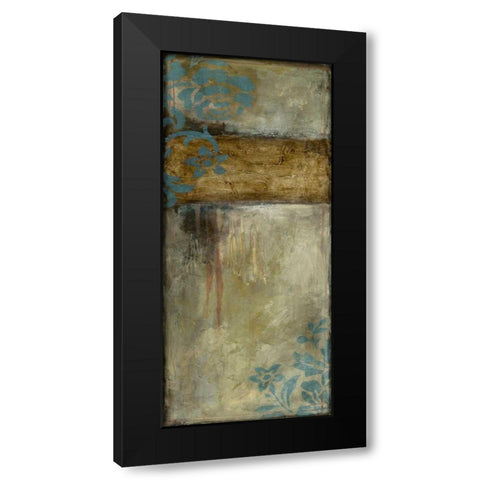 Teal Patina I  Black Modern Wood Framed Art Print with Double Matting by Goldberger, Jennifer