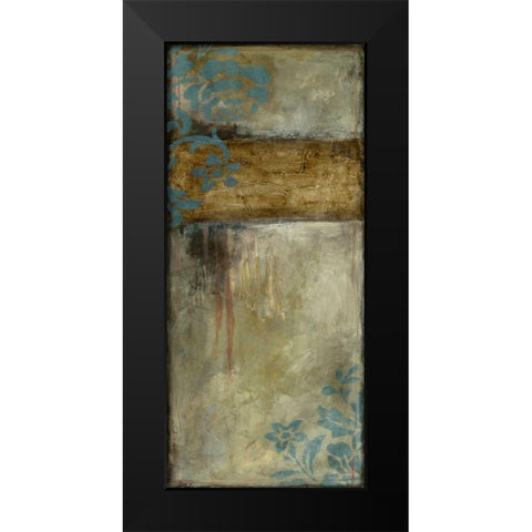 Teal Patina I  Black Modern Wood Framed Art Print by Goldberger, Jennifer