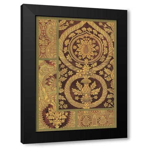 Florentine Panel I Black Modern Wood Framed Art Print with Double Matting by Vision Studio