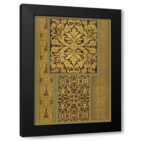 Florentine Panel II Black Modern Wood Framed Art Print with Double Matting by Vision Studio