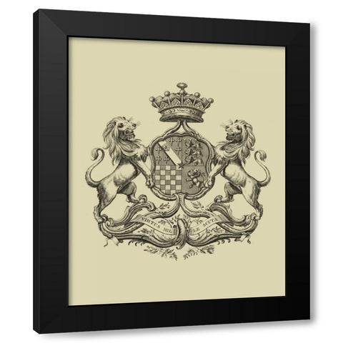 Heraldry I Black Modern Wood Framed Art Print with Double Matting by Vision Studio