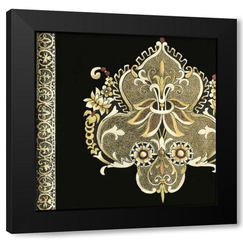 Small Regal Adornments I Black Modern Wood Framed Art Print with Double Matting by Zarris, Chariklia