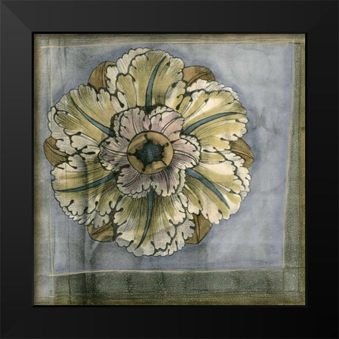 Small Rosette and Damask IV  Black Modern Wood Framed Art Print by Goldberger, Jennifer