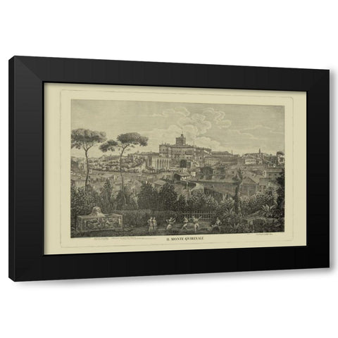 Piranesi View of Rome I Black Modern Wood Framed Art Print with Double Matting by Piranesi