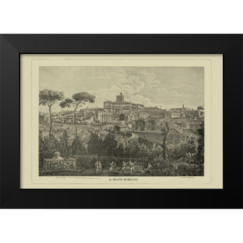 Piranesi View of Rome I Black Modern Wood Framed Art Print by Piranesi