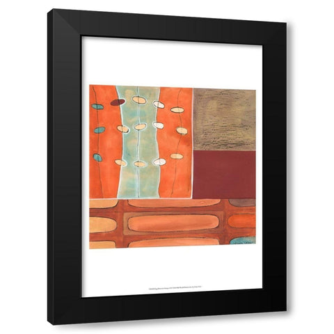 Egg Hunt in Orange II Black Modern Wood Framed Art Print with Double Matting by Vess, June Erica