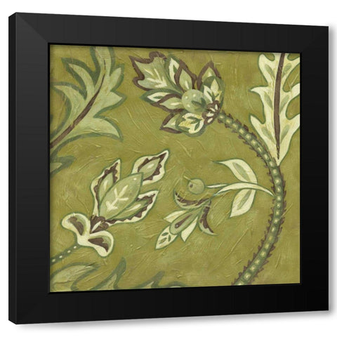 Medium Pistachio Paisley I Black Modern Wood Framed Art Print by Zarris, Chariklia