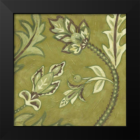 Medium Pistachio Paisley I Black Modern Wood Framed Art Print by Zarris, Chariklia