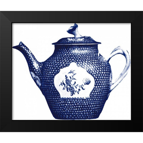 Manor Porcelain in Blue I Black Modern Wood Framed Art Print by Ridgefield