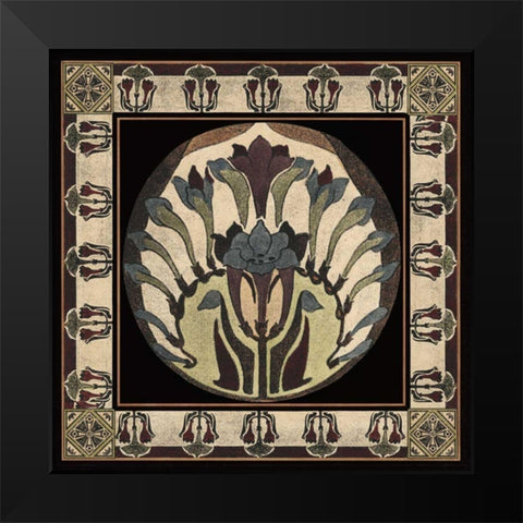 Arts and Crafts Motif III Black Modern Wood Framed Art Print by Vision Studio