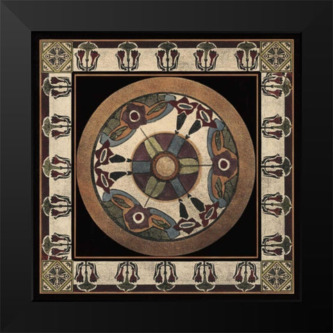 Arts and Crafts Motif IV Black Modern Wood Framed Art Print by Vision Studio
