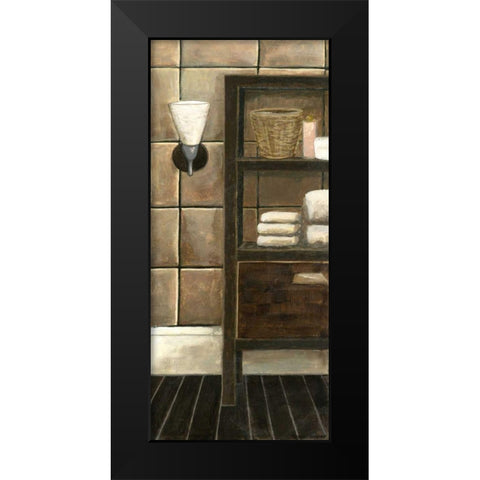Modern Bath Panel I Black Modern Wood Framed Art Print by Meagher, Megan