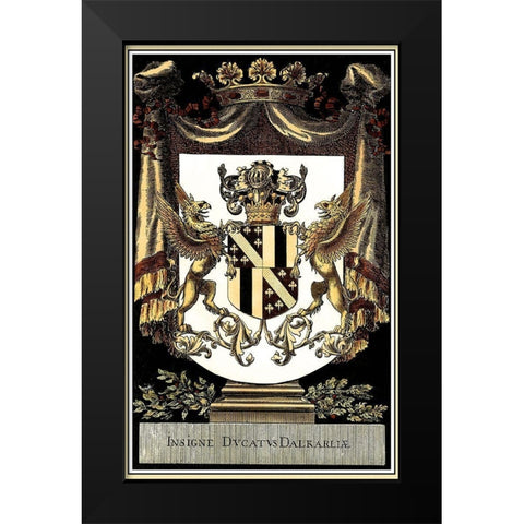 Family Crest I Black Modern Wood Framed Art Print by Vision Studio