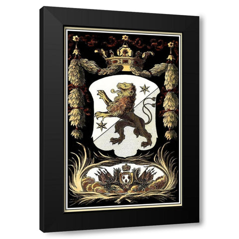 Family Crest III Black Modern Wood Framed Art Print by Vision Studio