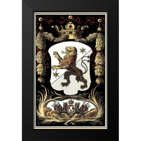 Family Crest III Black Modern Wood Framed Art Print by Vision Studio