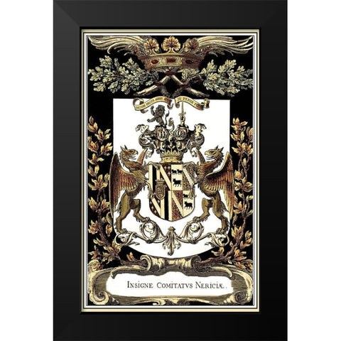Family Crest IV Black Modern Wood Framed Art Print by Vision Studio