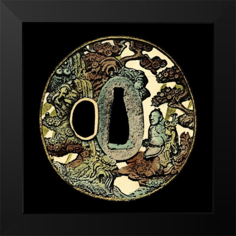 Asian Medallion III Black Modern Wood Framed Art Print by Vision Studio