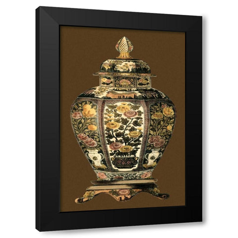 Small Amber Porcelain II Black Modern Wood Framed Art Print with Double Matting by Vision Studio