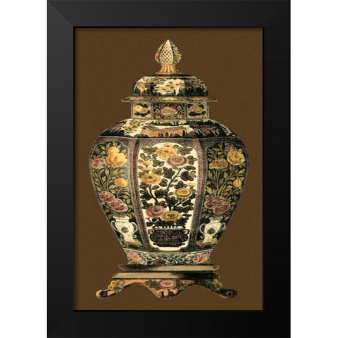 Small Amber Porcelain II Black Modern Wood Framed Art Print by Vision Studio